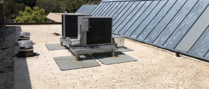 Legit Air - Heat pump unit installed on rooftop.