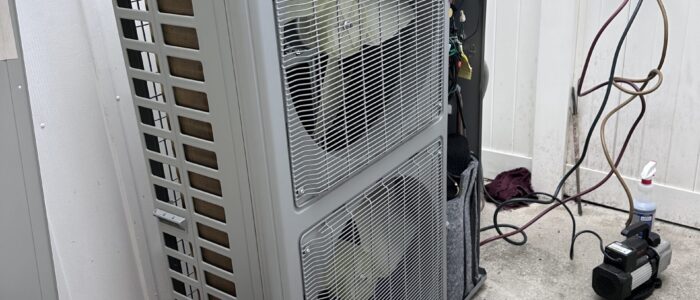 Legit Air, Heat pump unit getting freon leak repairs.